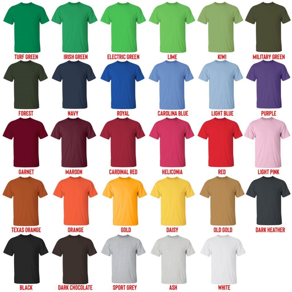 t shirt color chart - Widespread Panic Store